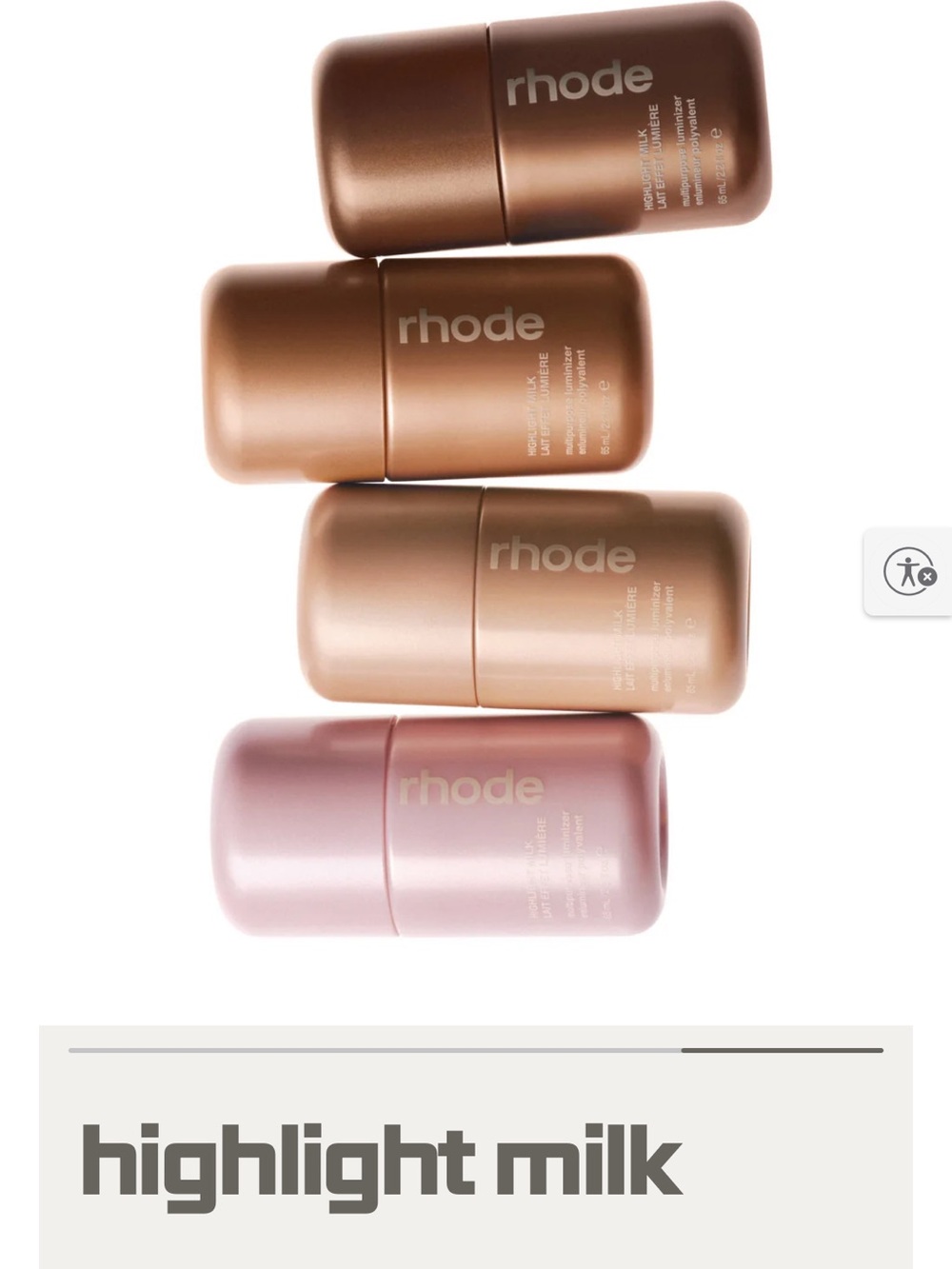 Rhode Highlight Milk Cream Highlighter Stick - 02 pearl champagne